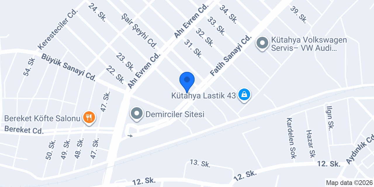 Motor Ticaret A.ş Kütahya konumu