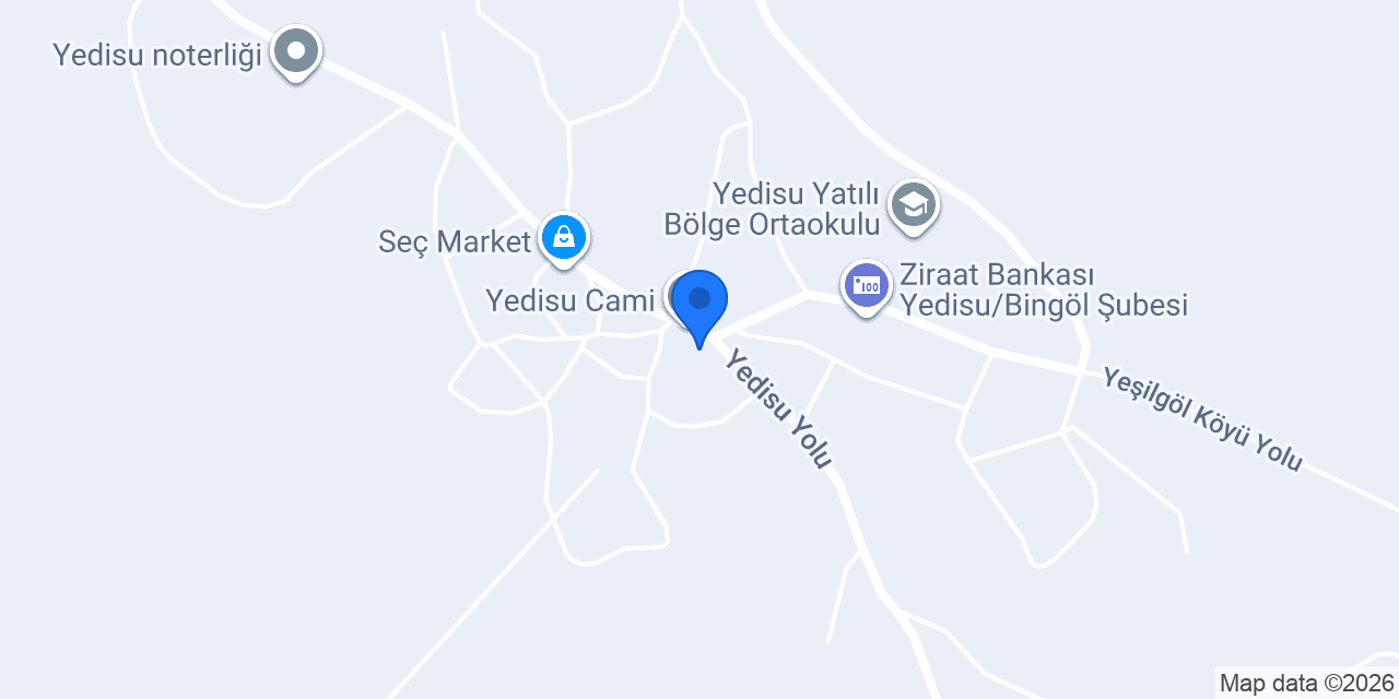 Yedisu İlçe Müftülüğü konumu