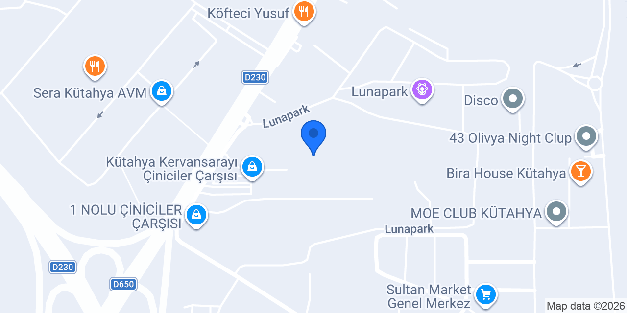 Kütahya Selçuk Çini konumu