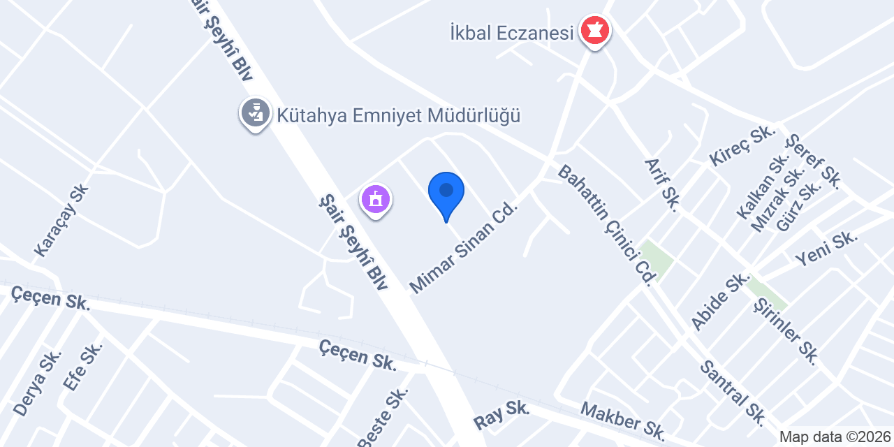 Mustafa Cömert Çini konumu