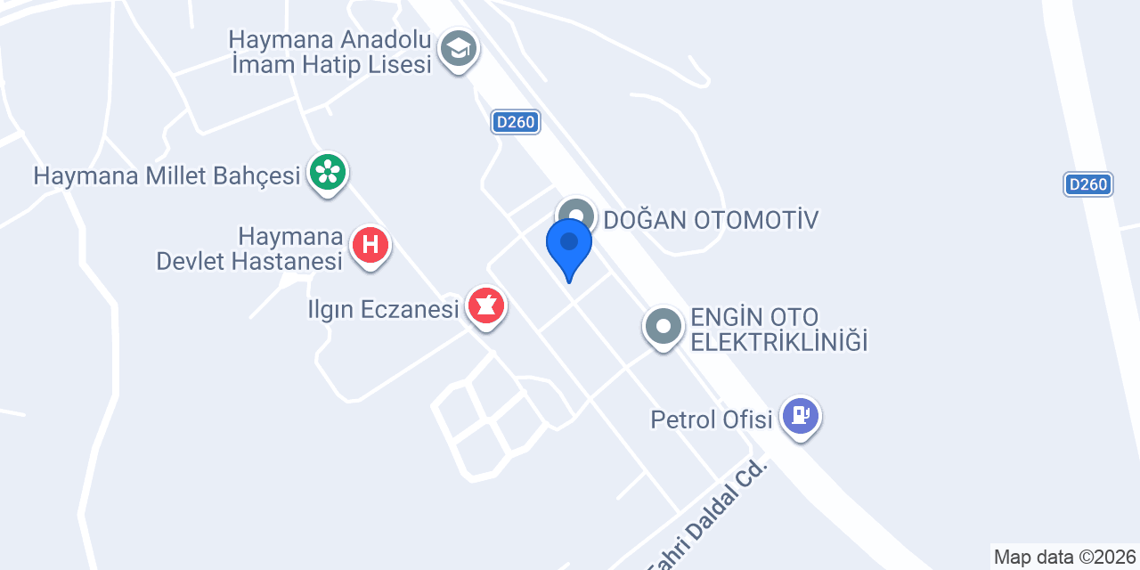 karaca oto haymana konumu