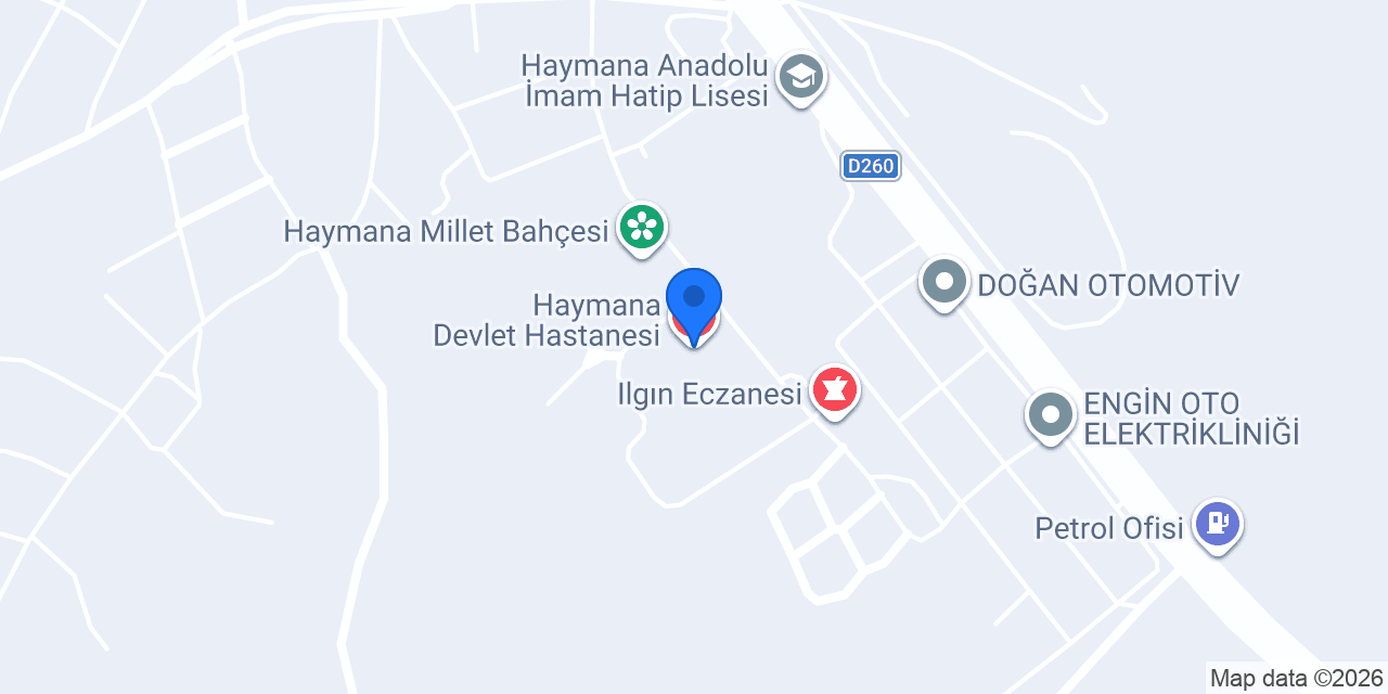 Haymana Devlet Hastanesi konumu