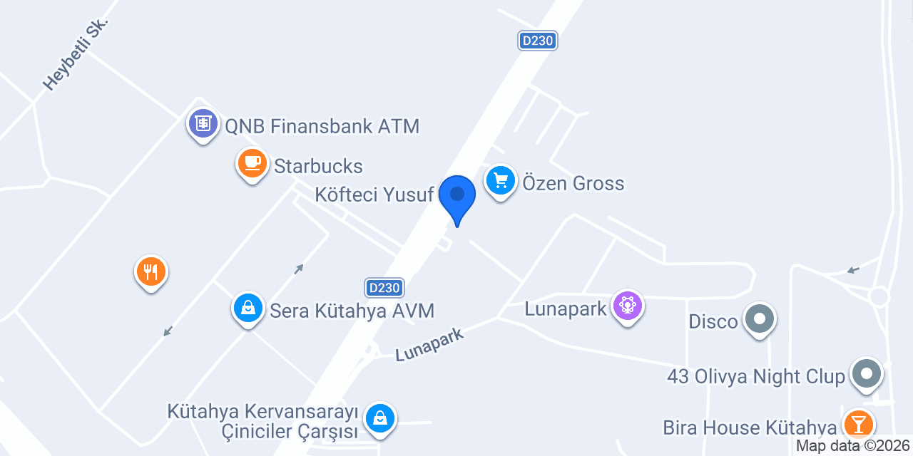 EnzaHome Kütahya konumu