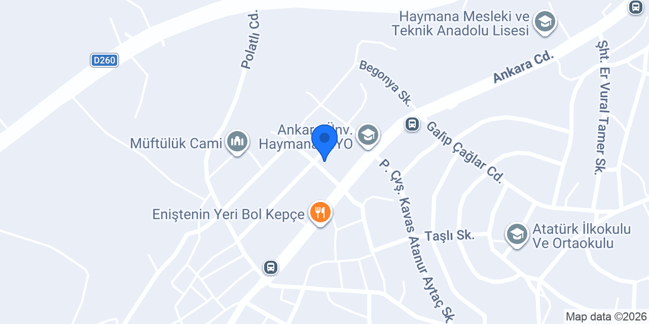 Haymana Vergi Dairesi konumu