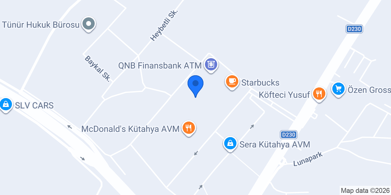 Cinetech Sera Kütahya konumu