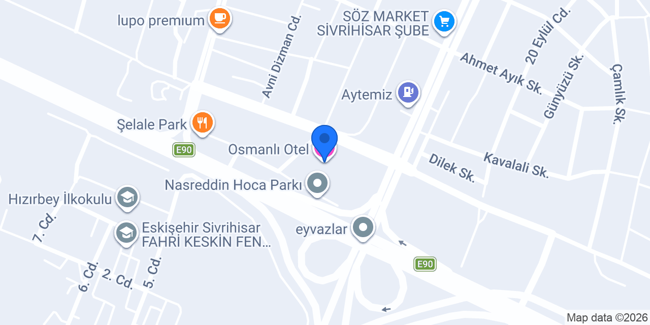 Osmanlı Otel konumu
