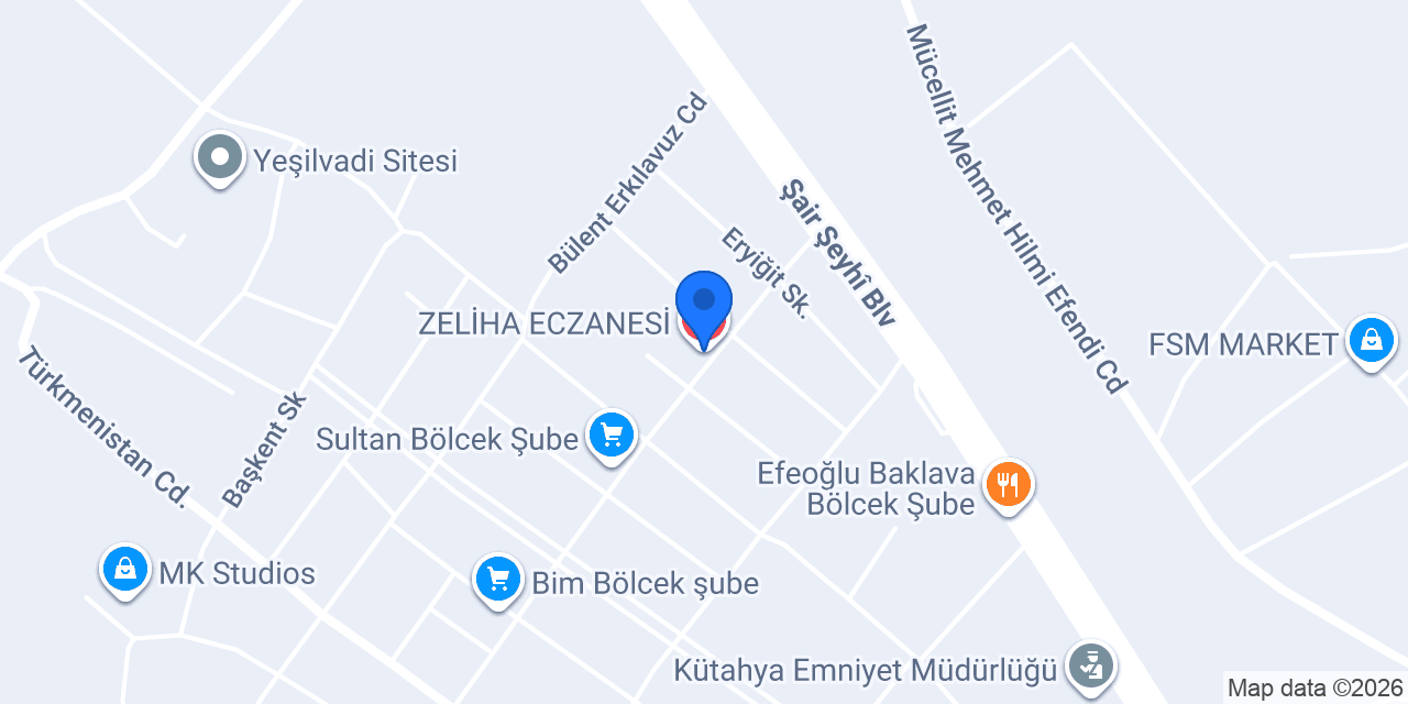 ZELİHA ECZANESİ konumu