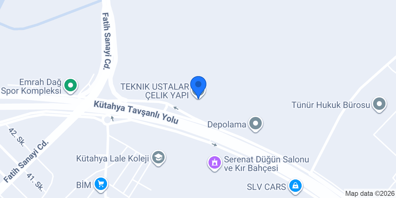 TEKNIK USTALAR ÇELIK YAPI konumu
