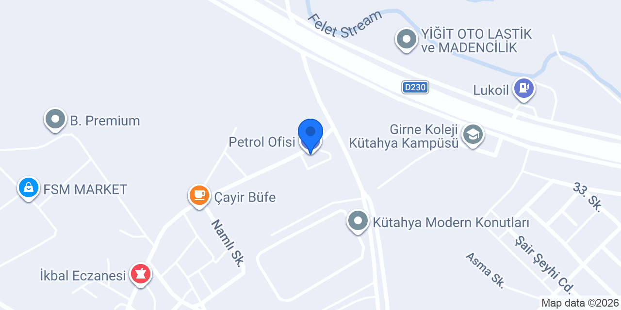 Petrol Ofisi konumu