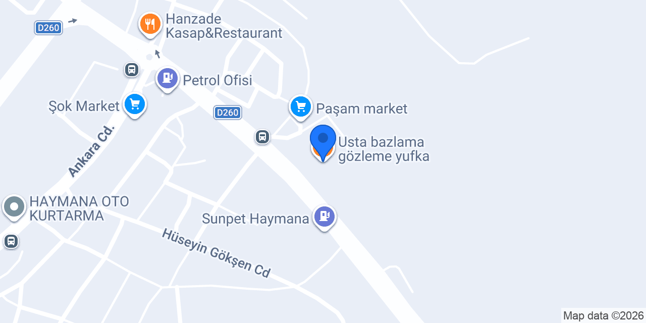 Usta bazlama gözleme yufka konumu