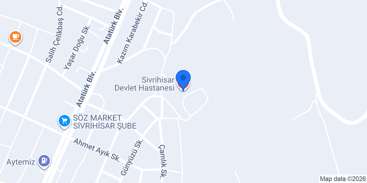 Sivrihisar Devlet Hastanesi konumu