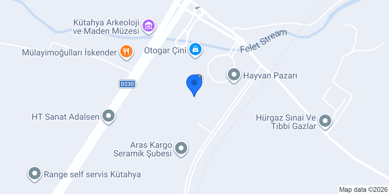 Çinigar Taksi Durağı konumu