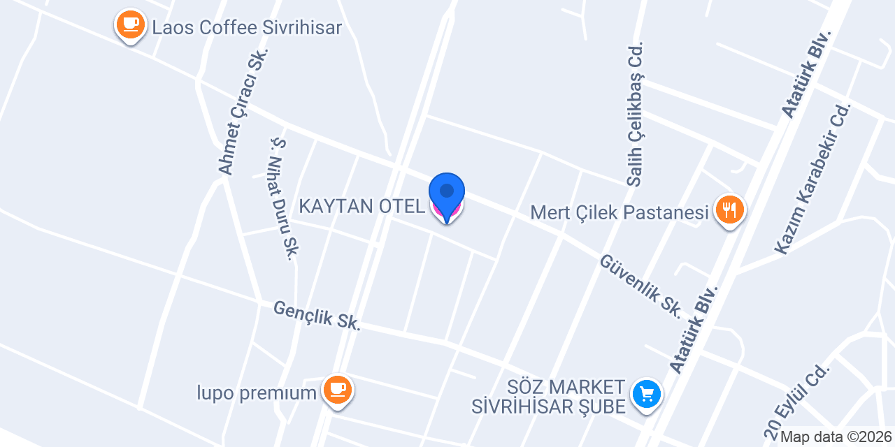KAYTAN OTEL konumu