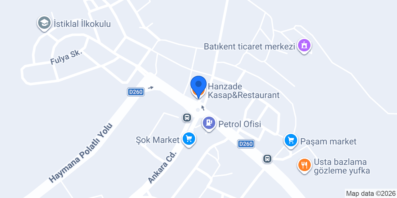Hanzade Kasap&Restaurant konumu