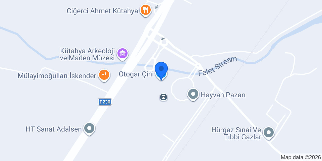 Otogar Çini konumu