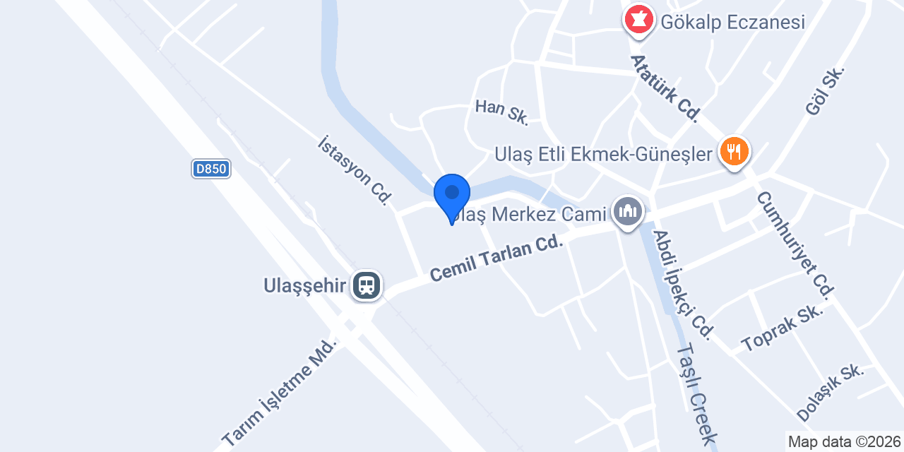 Ulaş İlkokulu konumu
