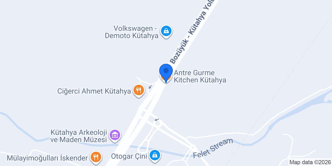 Antre Gurme Kitchen Kütahya konumu