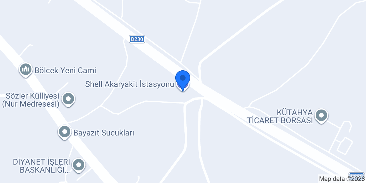 Shell Akaryakit İstasyonu konumu