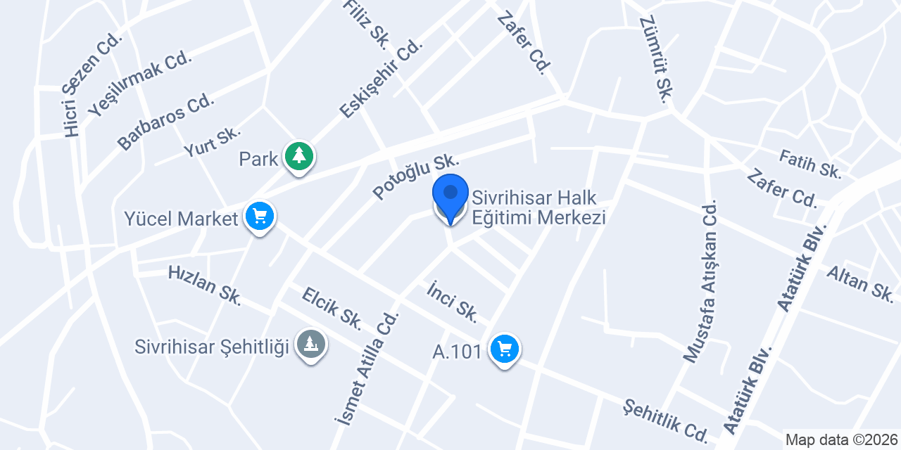 Sivrihisar Halk Eğitimi Merkezi konumu
