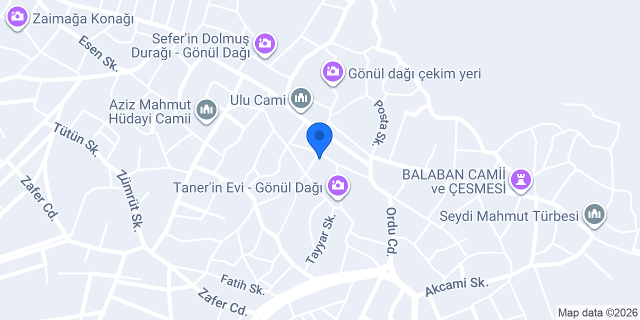 Çini Otel 1 konumu