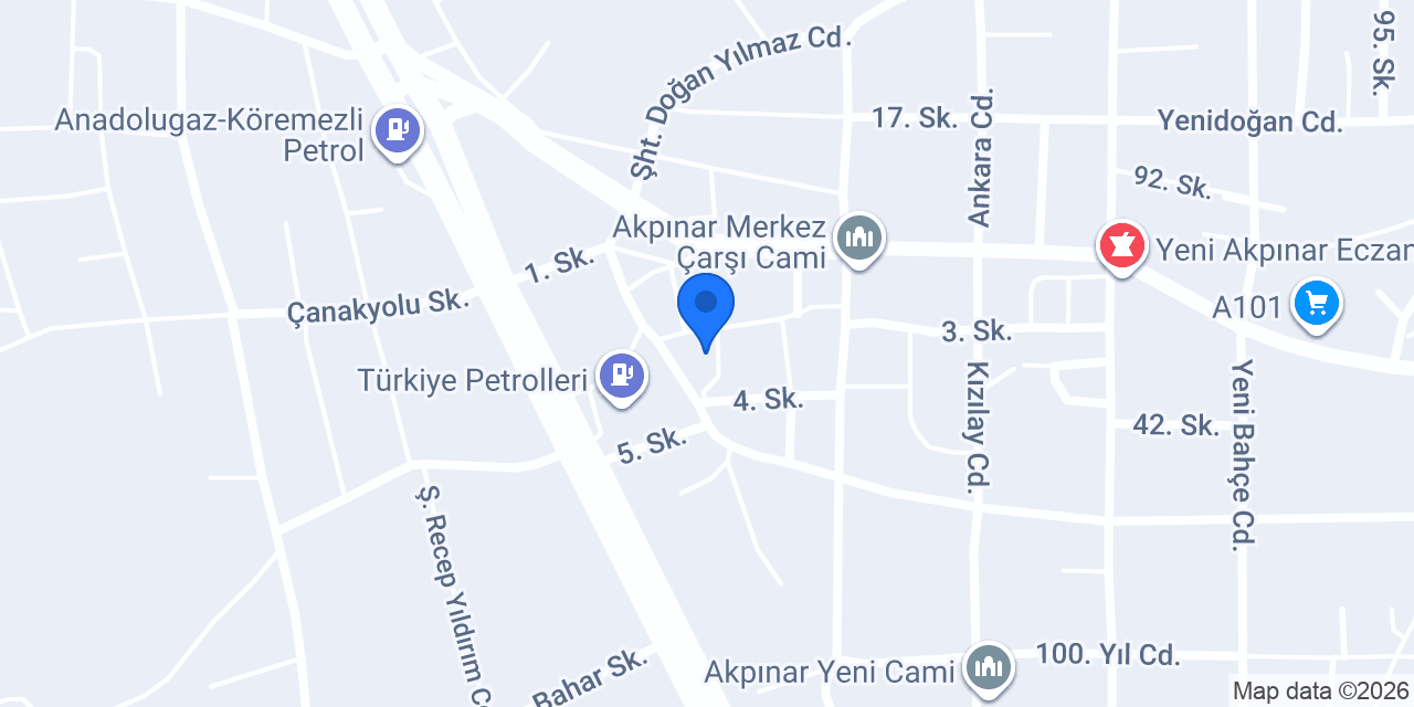 Akpınar Adliyesi konumu