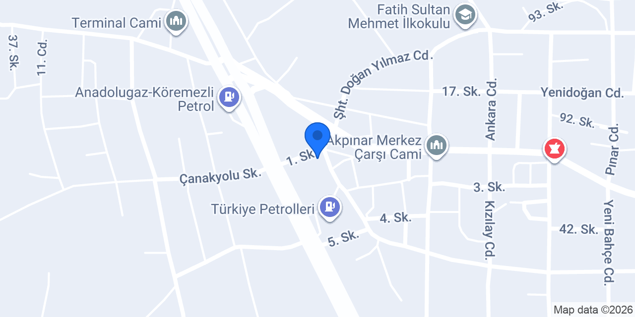 Akpınar Lisesi konumu