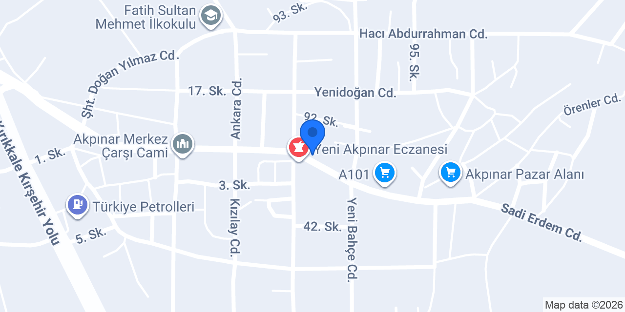 Şahin Yapı Malzemeleri konumu