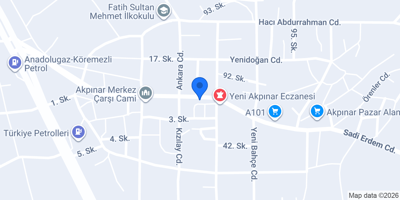 Akpınar Tarım Ürünleri konumu
