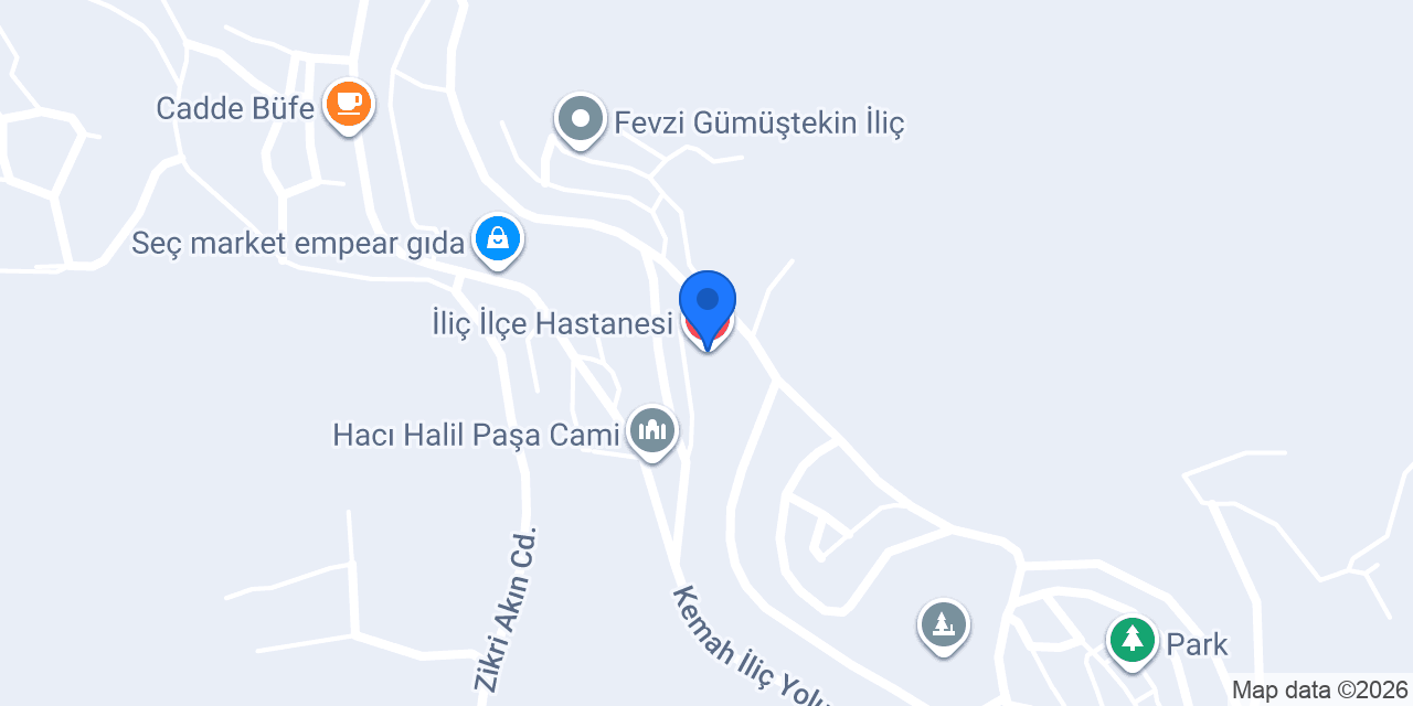 İliç İlçe Hastanesi konumu