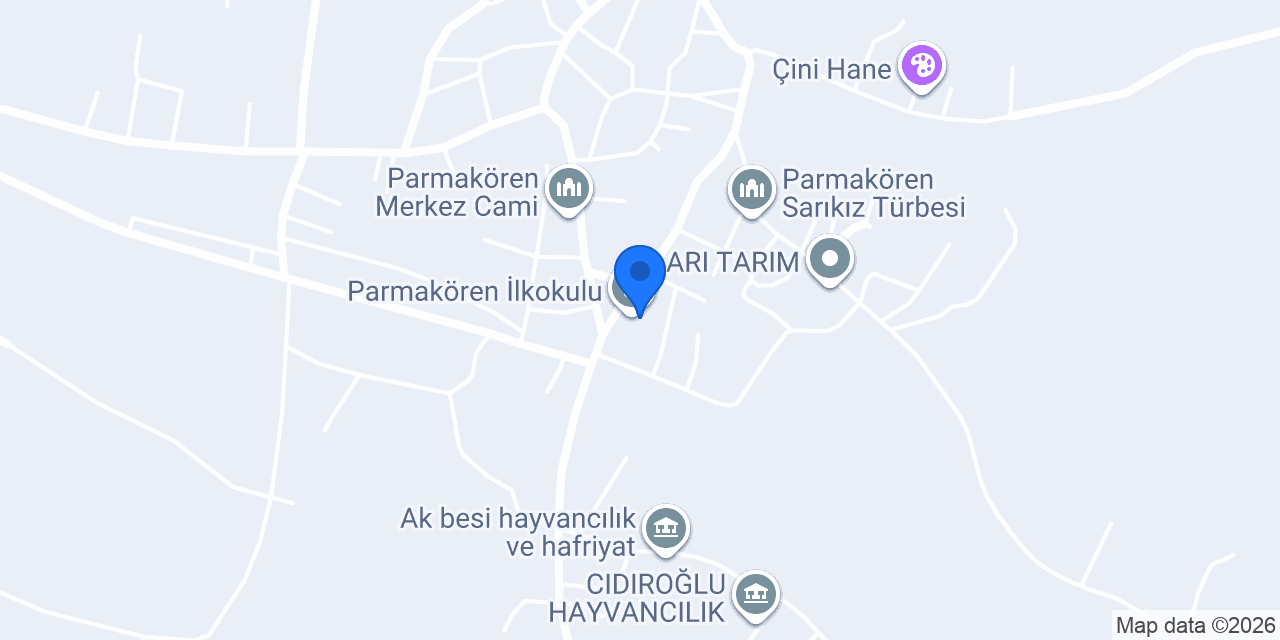 Parmakören İlkokulu konumu