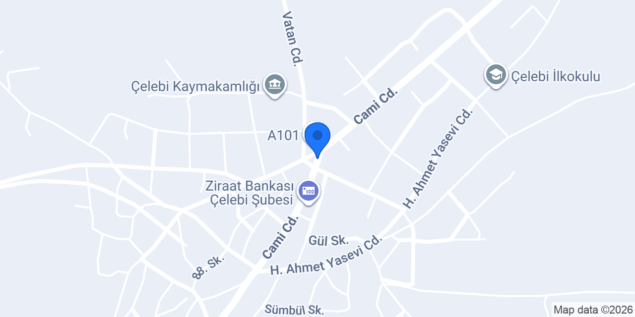 Çelebi Lisesi konumu