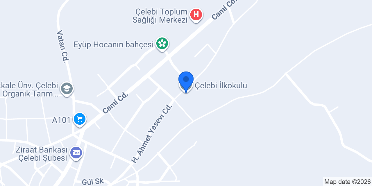 Çelebi İlkokulu konumu