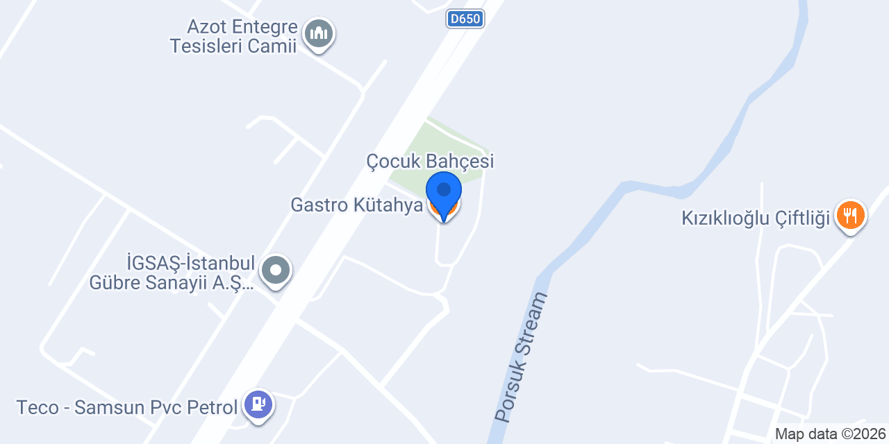 Gastro Kütahya konumu