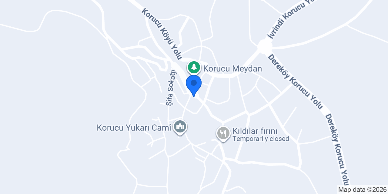 Korucu Toptan Market konumu