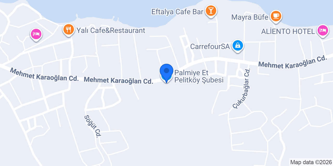 Palmiye Et Pelitköy Şubesi konumu