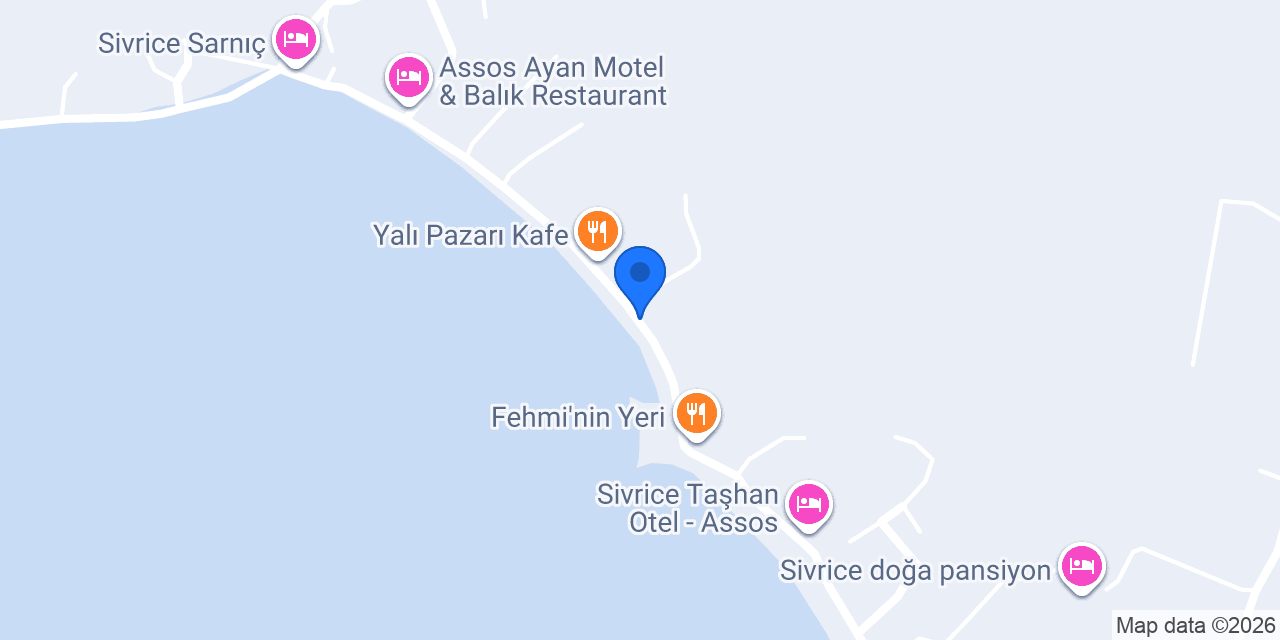 Assos Tuluum Otel beach konumu