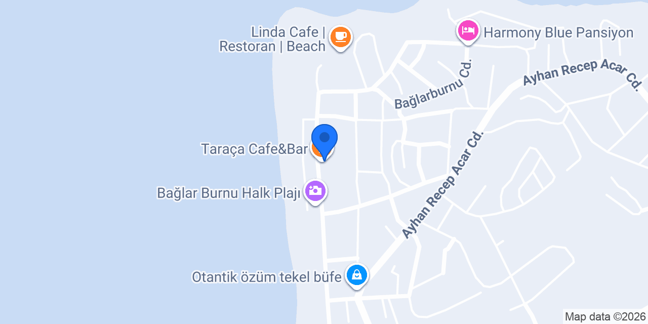 Taraça Cafe&Bar konumu