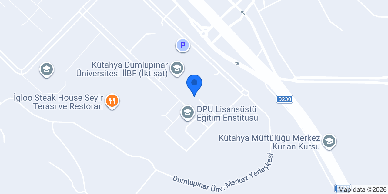 Dumlupınar Üniversitesi İİBF konumu
