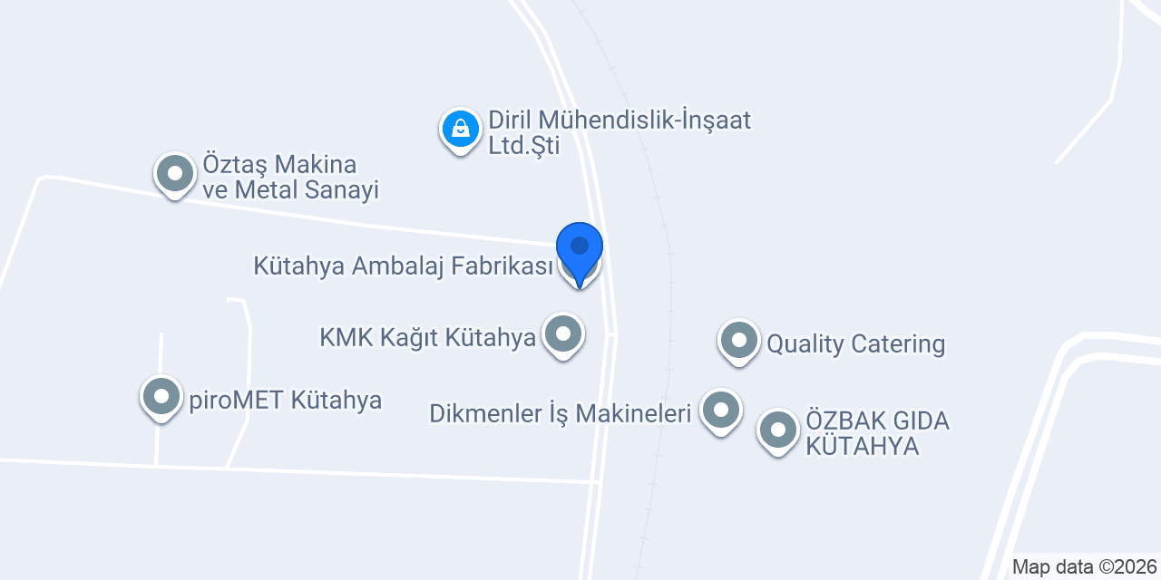 Kütahya Ambalaj Fabrikası konumu