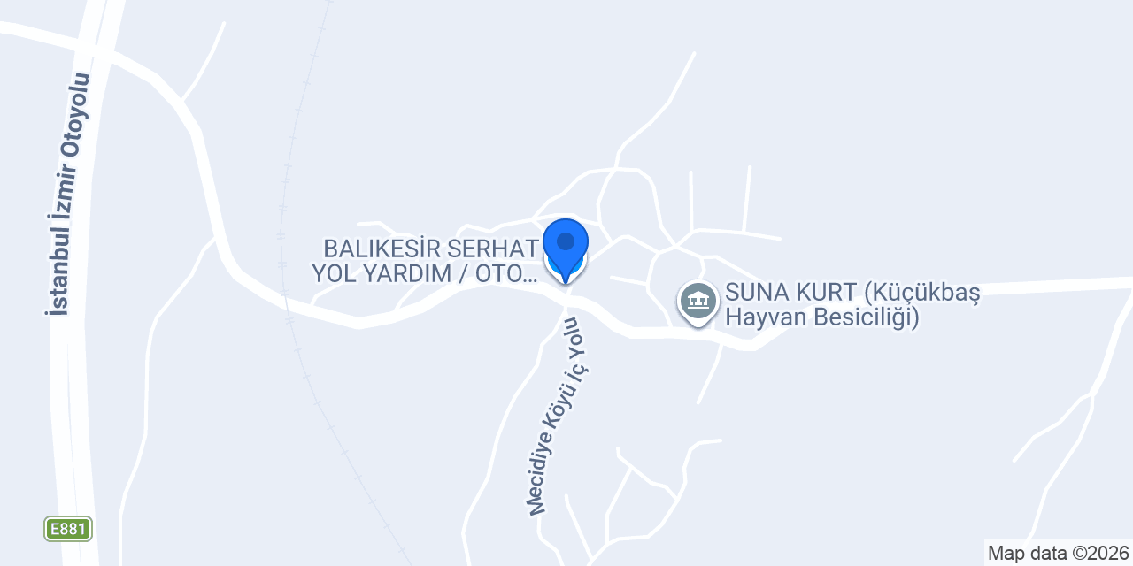 BALIKESİR SERHAT YOL YARDIM / OTO KURTARMA konumu