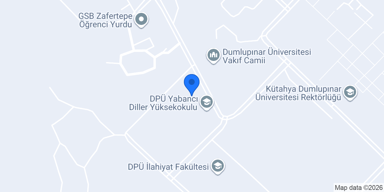 d.p.ü yabancı diller kantini konumu