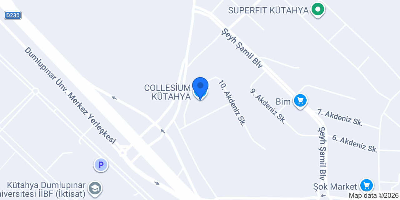 COLLESİUM KÜTAHYA konumu