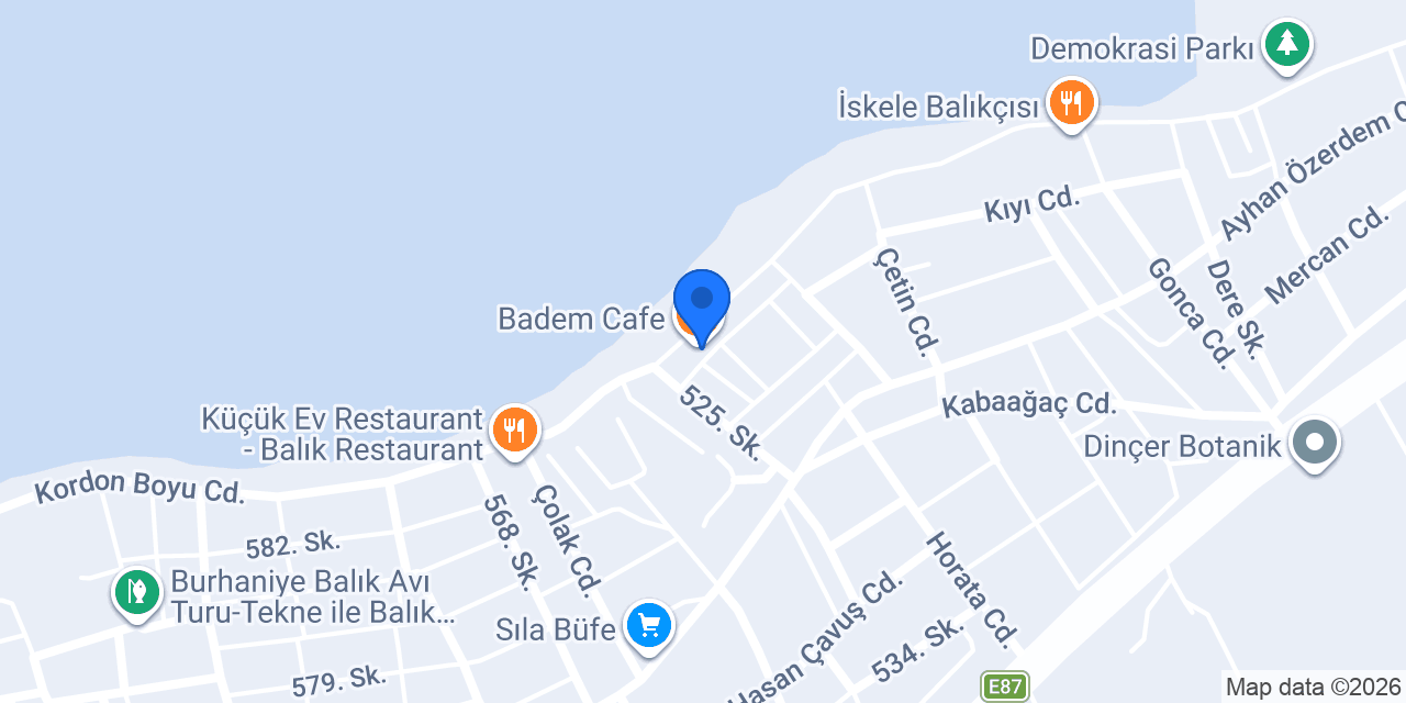 Badem Cafe konumu