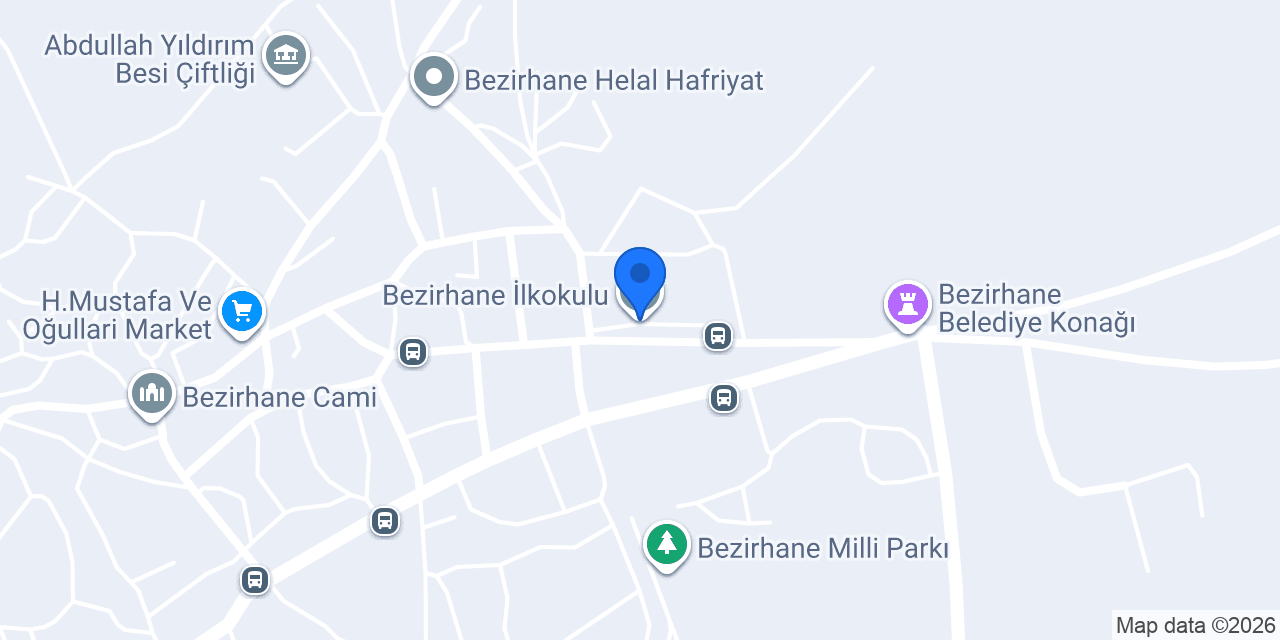 Bezirhane İlkokulu konumu