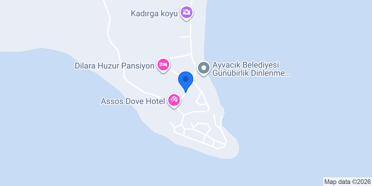Assos Cengiz Pansiyon konumu