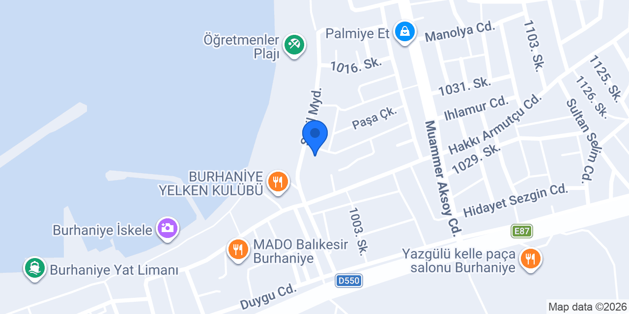 Cömert Pansiyon konumu