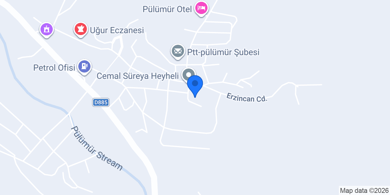 Pülümür Kaymakamlığı konumu