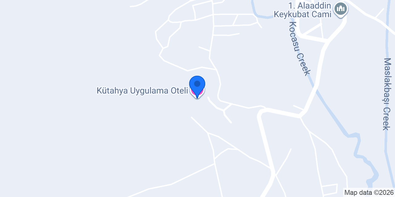 Kütahya Uygulama Oteli konumu