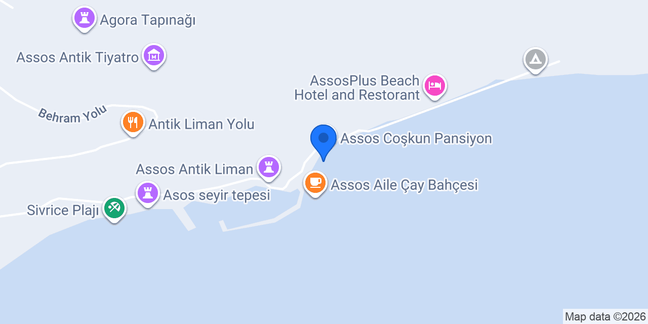 Assos Yelken Kamp konumu