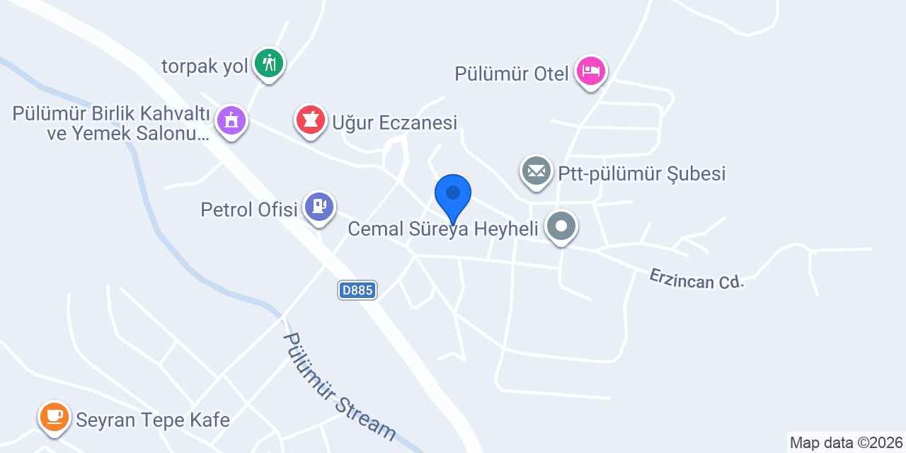 Pülümür Veteriner Kliniği konumu